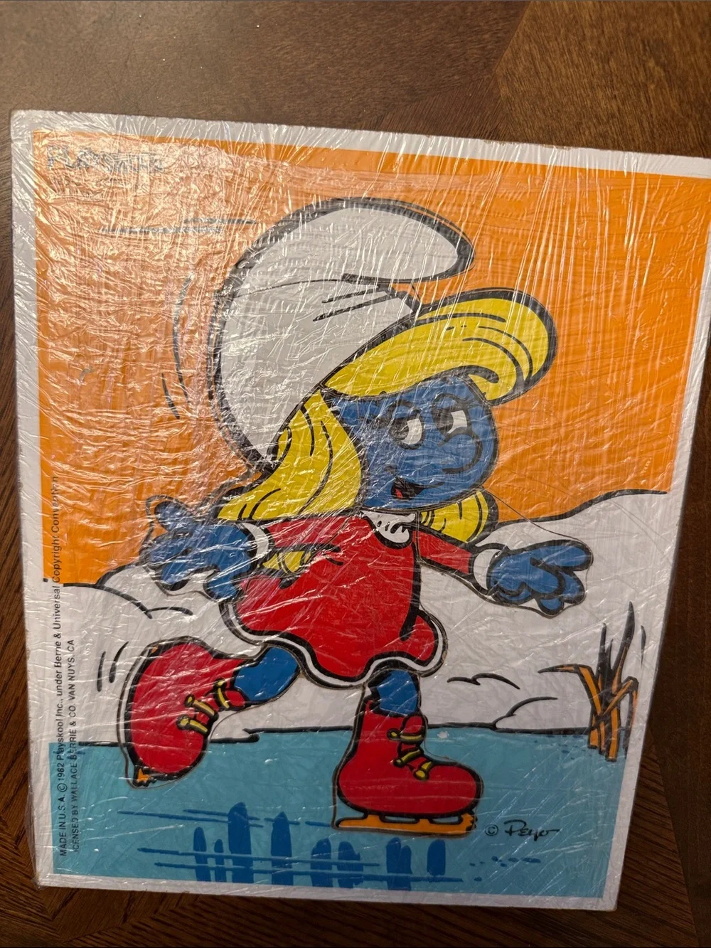 Vintage Playskool smurfette 1982 puzzle